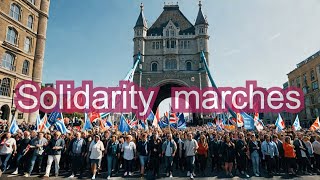 SOLIDARITY MARCHES IN LONDON #London  #uk @LIFEJOURNEY