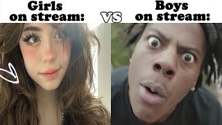Girls on stream VS Men on stream