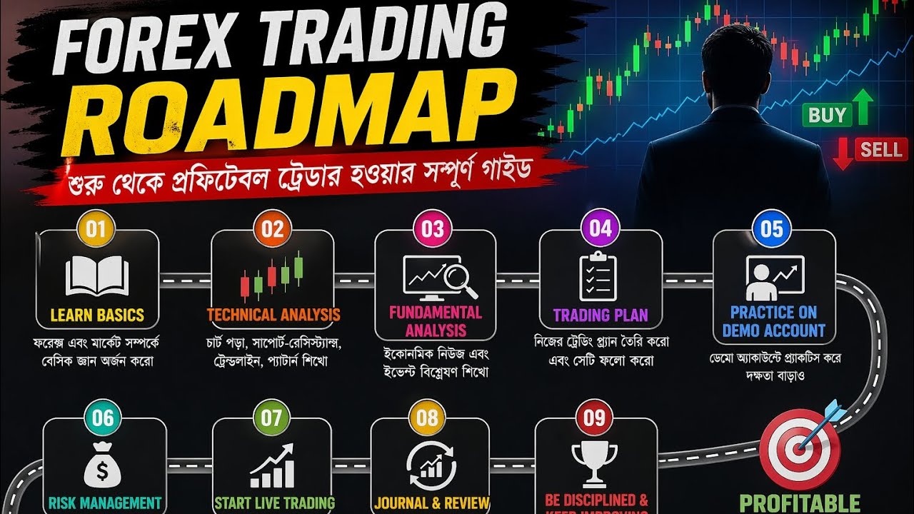 Forex trading ফরেক্স ট্রেডিং রোড ম্যাপ road map Step by step - YouTube