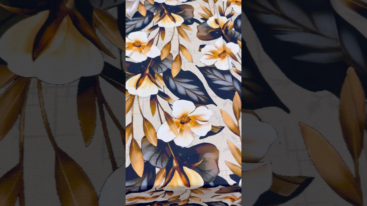 🌸Bana Doria Linen Allover Printed Suit - 🌺With Pure Bamber Chiffon Dupatta