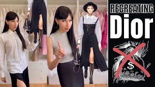 Styling a Dior runway outfit with my own thrifted clothes