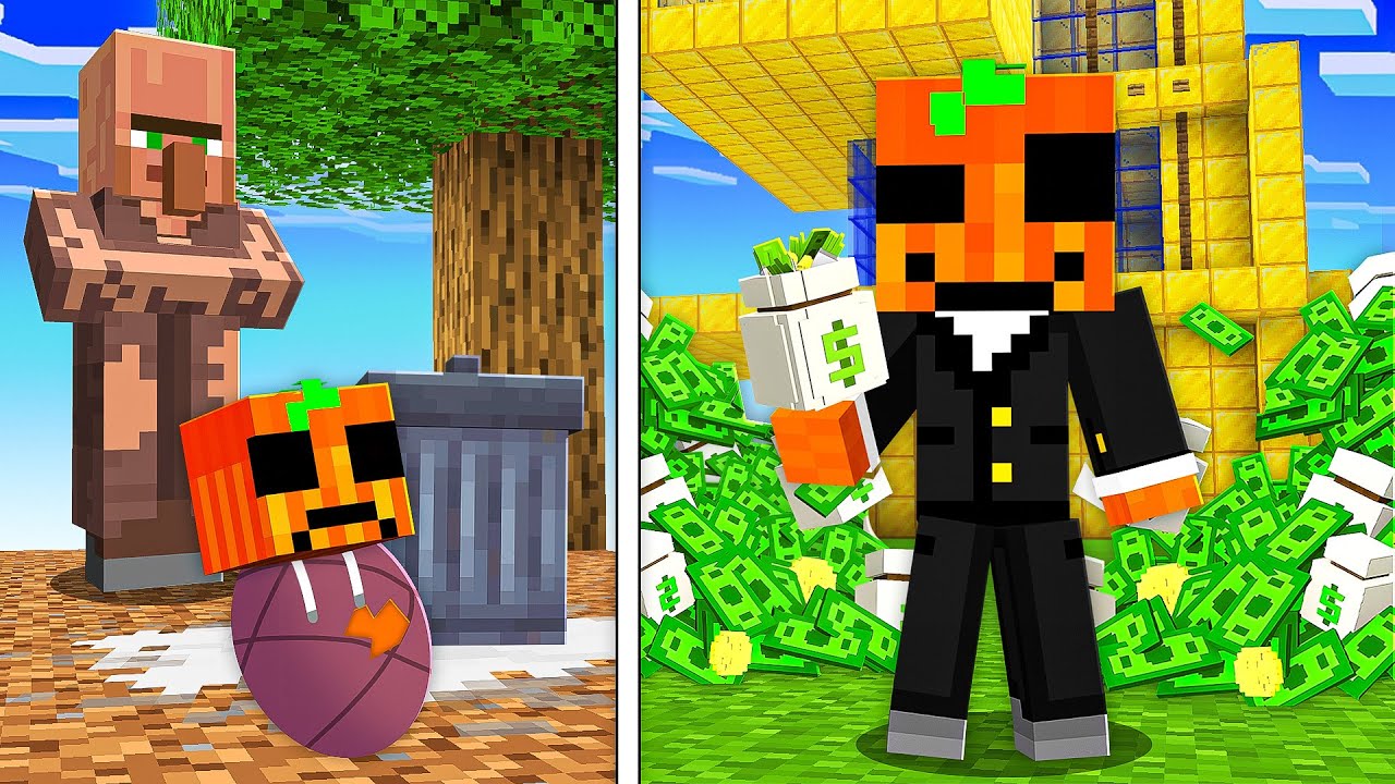 Pasé de BEBE POBRE a BEBE MILLONARIO en Minecraft!