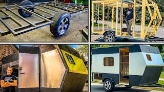 TIME LAPSE  Complete Travel Trailer Build   DIY Camper / RV / Caravan (Start to Finish)