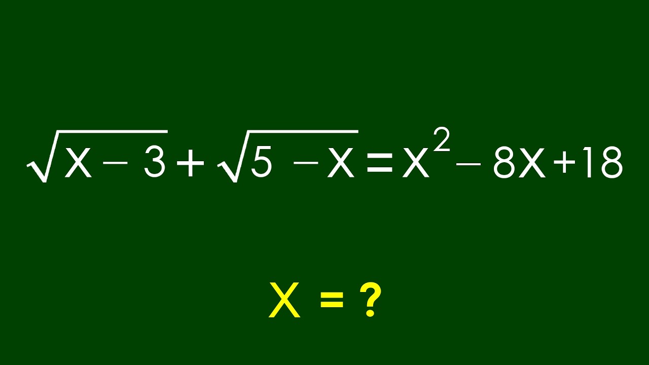 A Nice Algebra Problem | Math Olympiad x=?