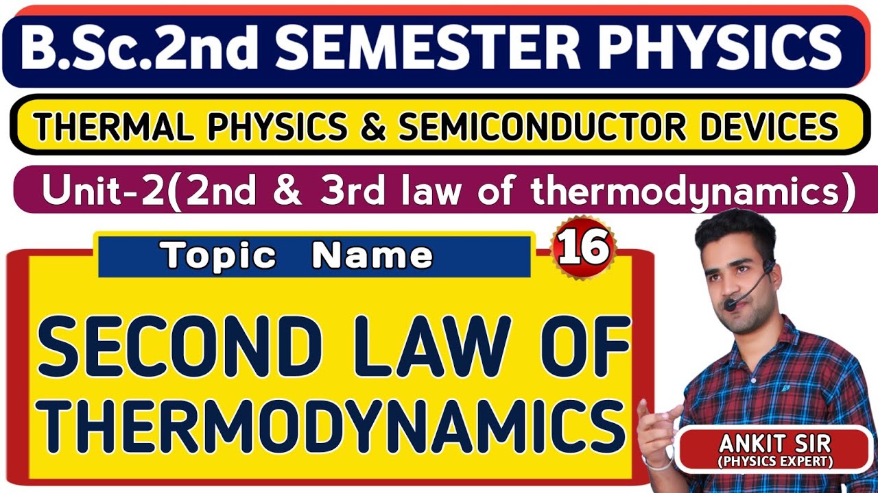 |L16| 2nd Law of thermodynamics | Thermal Physics & Semiconductor Devices | bsc 2nd sem physics |