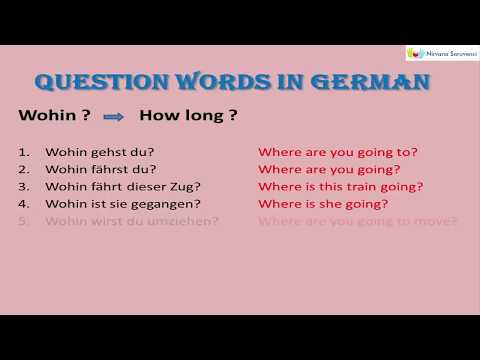 W Fragen Deutsch | Question Words In German | - YouTube