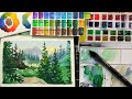 Easy Misty Watercolor Landscape Tutorial