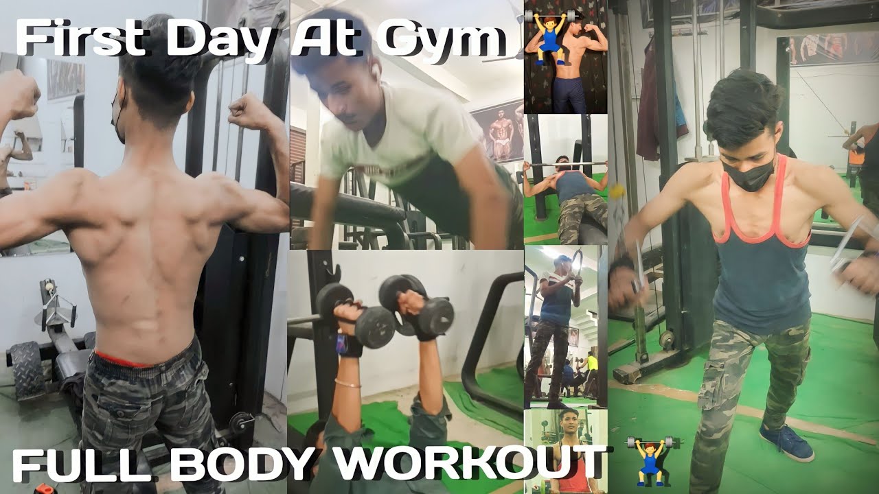 First Day At Gym beginners mix workout gym vlog YouTube