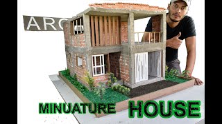 Miniature House Construction with real materials