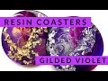 Violet Resin Coaster Tutorial: Bling & velvety purples, these coasters give off a fantasy vibe