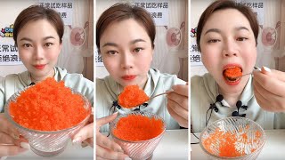 Eat a healthy diet and avoid waste. Flying fish roe. De-stress voice control