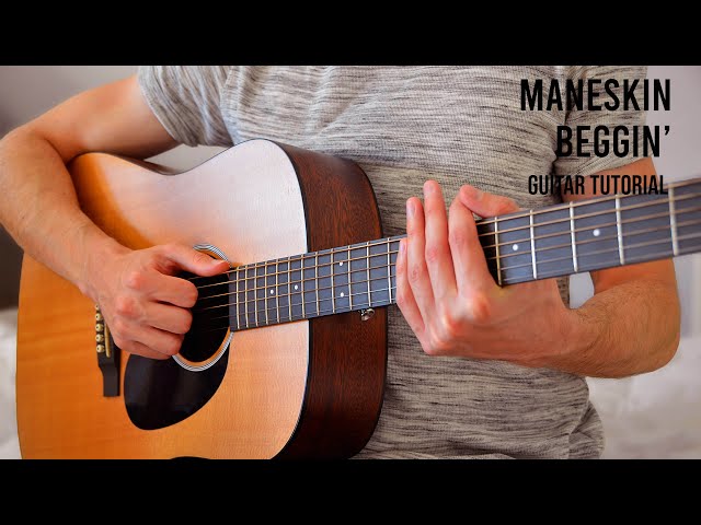 Måneskin – Beggin' EASY Guitar Tutorial With Chords / Lyrics class=