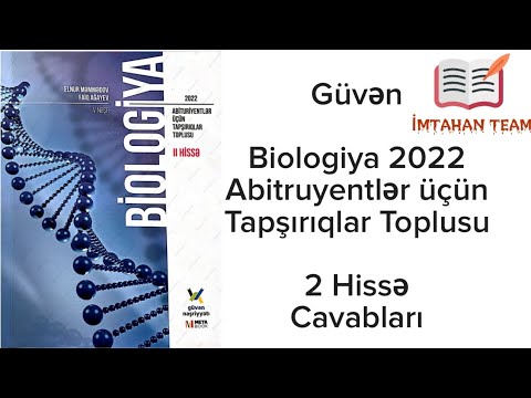 Biologiya Güvən Cavabları 2022 | 2 HİSSƏ