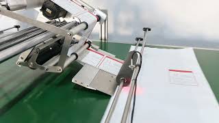 High Speed HMI Automatic Printing Bag Paging Labeling Machine For Pouch Sticker