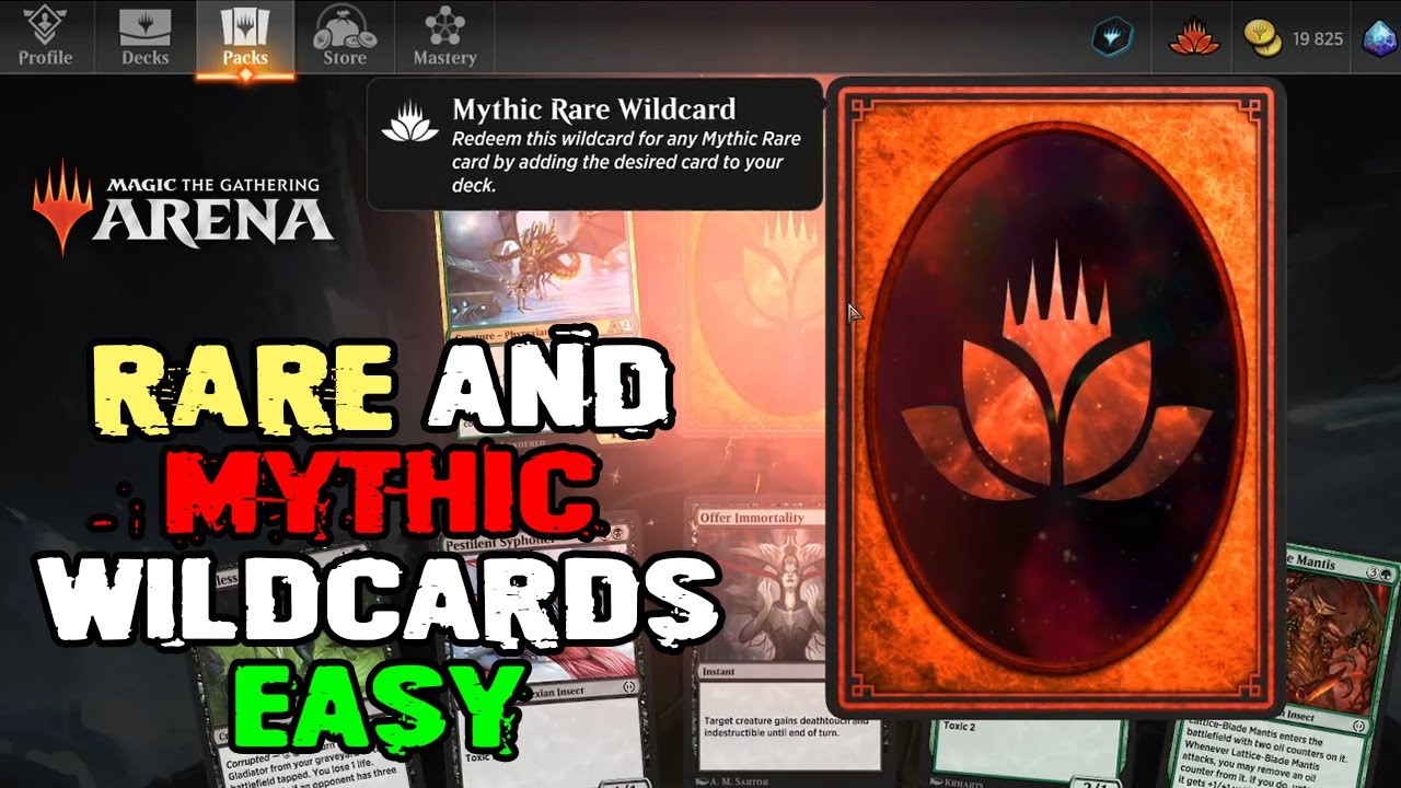 How to get rare and mythic wildcards fast and easy in Magic Arena YouTube