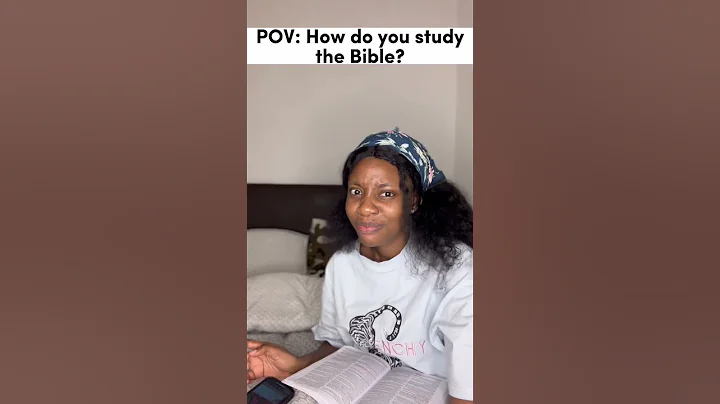 Start from somewhere . Bible study is a vital part...