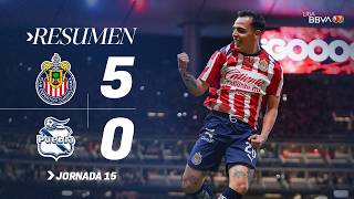 Chivas 5-0 Puebla Manita Del Rebaño Con Doblete De Bryan González Con México C26 J15