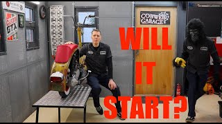 Ep 9 We try and start Oddbod The Lambretta for the first time. Will it run And the build continues.