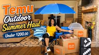 How Much Can $200 Get You on TEMU?! Backyard Shopping Challenge SAve Big!