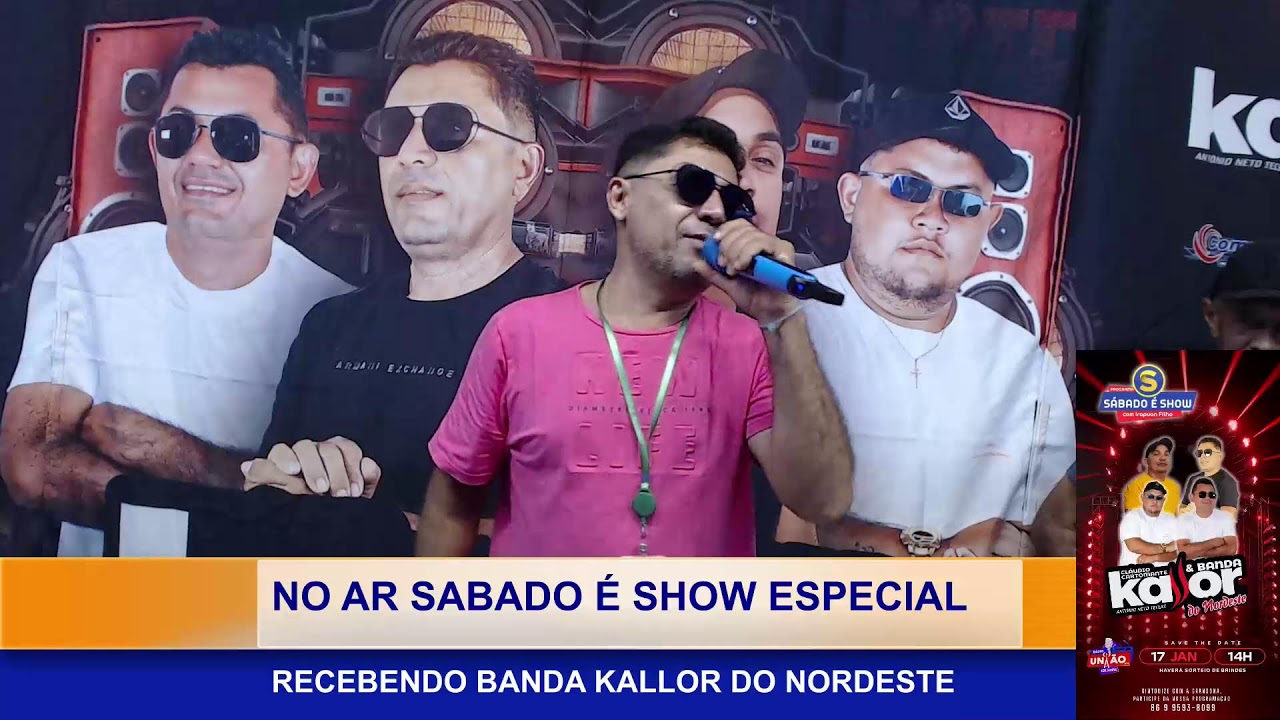 RADIO UNIAO FM 101,1 MHZ 17/01/2026 PROGRAMA SABADO É SHOW ESPECIAL KALLOR DO NORDESTE