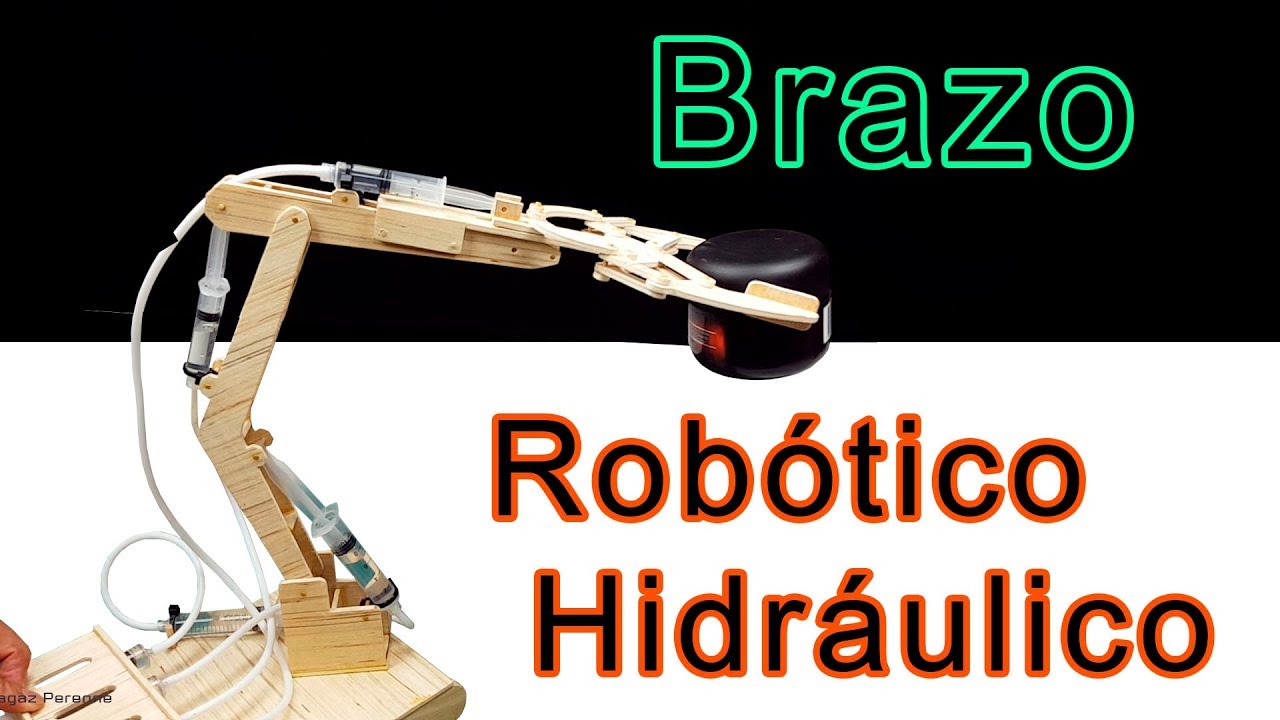 Brazo Robótico con Sistema Hidráulico, Mano Robotica Cacero | Sagaz