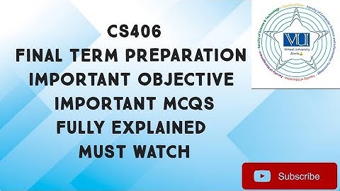 CS406 Important Objective For Finalterm Preparation|cs406 important MCQS finalterm preparation 