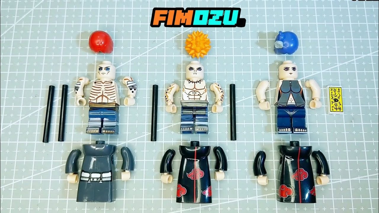 LEGO Naruto | Nagato Uzumaki | Yahiko | Konan | Pain | Akatsuki | Unofficial Lego Minifigures