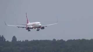 Airberlin 737-800 D-Abbk Landing At Berlin Tegel Airport