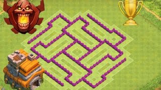 Clash Of Clans Th7 Trophy Base Air Sweeper Coc Basebuilder