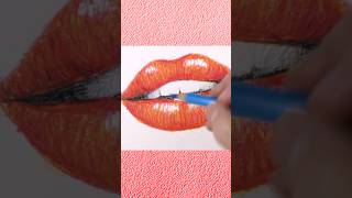 Cómo dibujar labios rojos sin rojo #dibujo #retratos  #fancylooks #cmyk