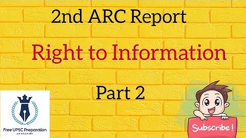 2nd ARC Report || RTI || Chapter 5