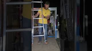 Bottom section metallic stack ladder from @Windowcleaningresource.com