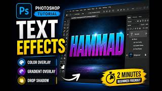 Create Amazing Text Effects in Photoshop 🔥 | Color Overlay, Gradient & Drop Shadow