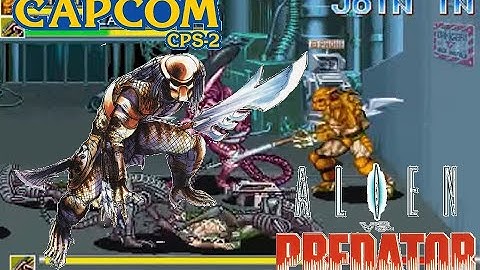 Alien Vs. Predator Arcade Lev8 Predator Hunter no death playthrough