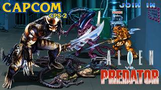 Alien Vs. Predator Arcade Lev8 Predator Hunter no death playthrough