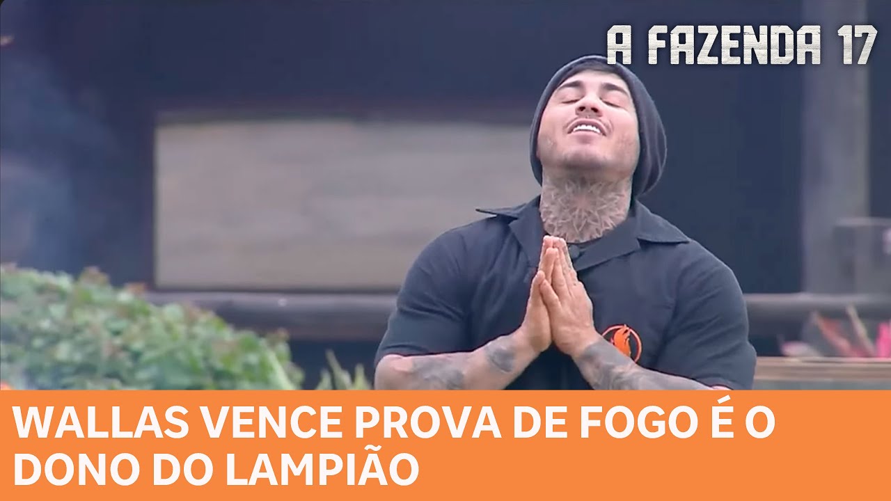 A FAZENDA 17: Wallas vence Prova de Fogo é o dono do Lampião do Poder da semana
