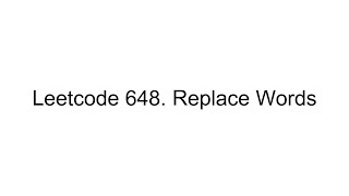 648  Replace Words