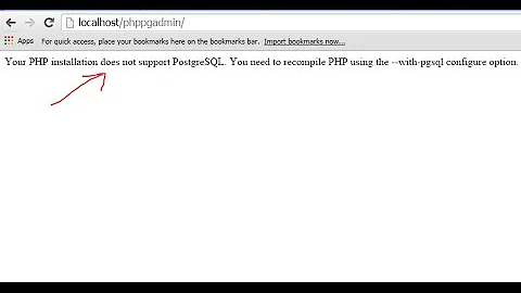 Phppgadmin problem : Your PHP installation does not support PostgreSQL. You need to recompile PHP
