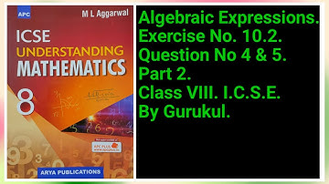 #AlgebraicExpressions And Identities | Ex10.2 P2 Class8 | ML Aggarwal | #ICSE | #GuruKul2208