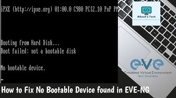 #EVE-NG Lab  | Free Home Lab | Lab Issue Fix | No Bootable Device found | Detailed Explanation