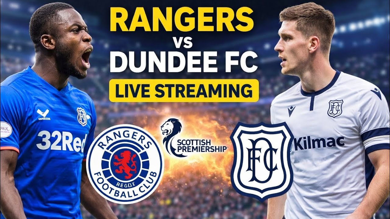 Rangers vs Dundee FC Live Stream | Scottish Premiership Football | Match Today Score Commentary