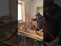 politurowanie drewnianych elementów fotela #renowacja #wood #rzemiosło #pasja #sukces