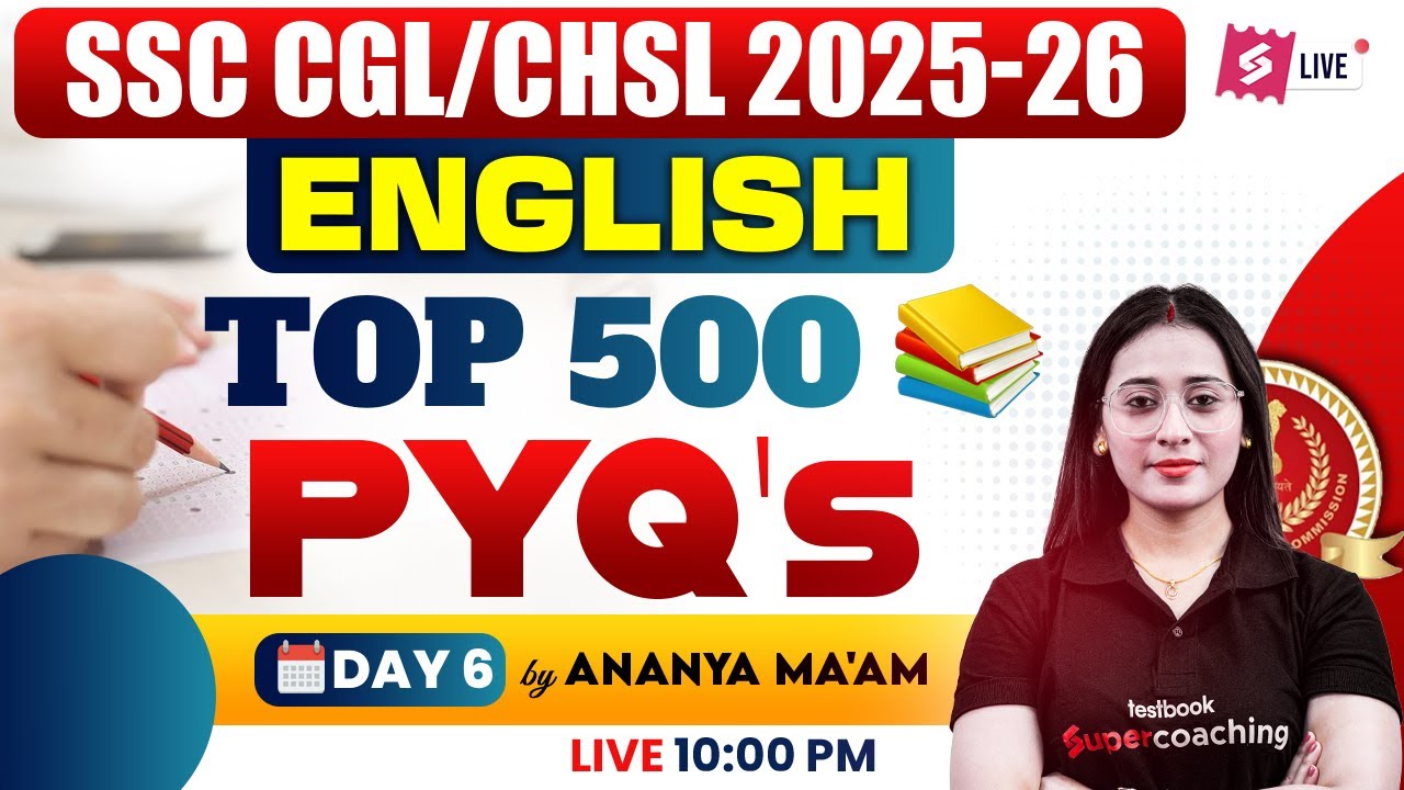 SSC CGL/CHSL 2025-26 | SSC CGL English PYQ Solution | SSC CHSL English ...