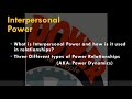 Understanding Interpersonal Power and Dynamics