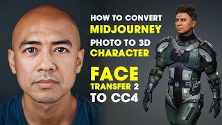 Midjourney Photo to 3D Character ~ How to use FACE TRANSFER 2 | DAZ to CC4 screenshot 5