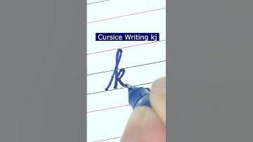 How to write small letter kj | Cursive writing a to z #cursivewriting #handwriting  #shorts