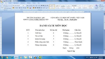 Hướng dẫn đặt TAB trên Word (phần 4) - Tạo dấu chấm tự động