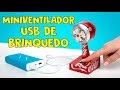 Como fazer um incrível ventilador USB de brinquedo com latas de alumínio🥤💨