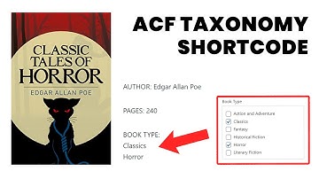 ACF (Advanced Custom Fields) Taxonomy Shortcode