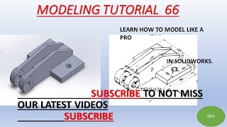 SolidWorks Modeling of part tutorial with Exercise 66